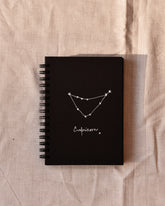 Capricorn Zodiac sign - Black Mini Notebook